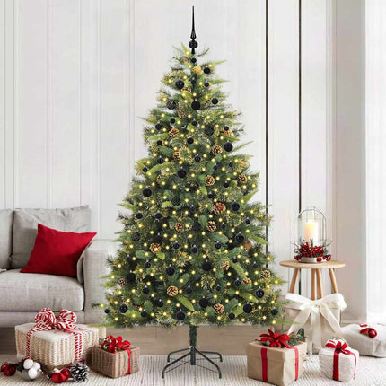 Kunstmatige Scharnier Kerstboom Met Cones Groen