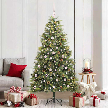 Kunstmatige Scharnier Kerstboom Met Cones Groen