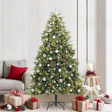 Kunstmatige Scharnier Kerstboom Met Cones Groen