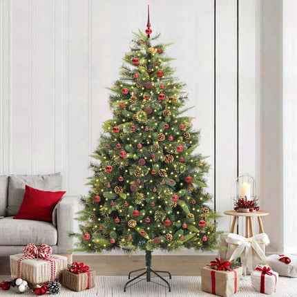 Kunstmatige Scharnier Kerstboom Met Cones Groen