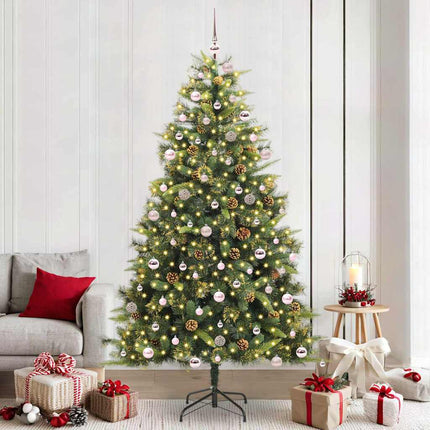 Kunstmatige Scharnier Kerstboom Met Cones Groen