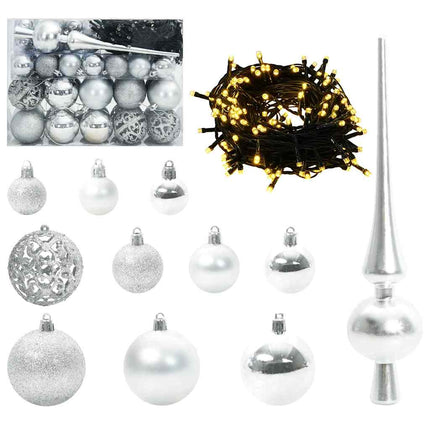 Artificial Pre-Lit Kerstboom Met Ballenset 120 Cm