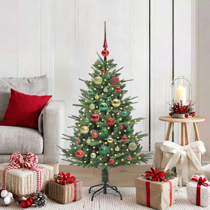 Artificial Pre-Lit Kerstboom Met Ballenset 120 Cm