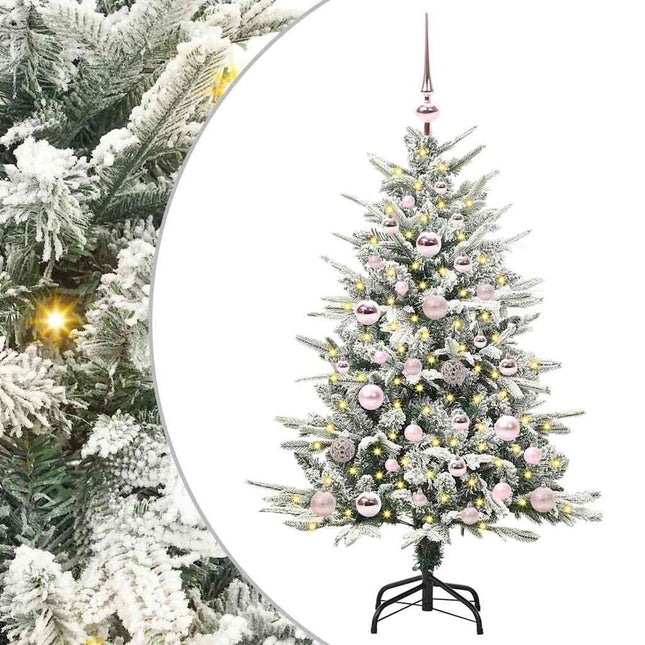 Artificial Pre-Lit Kerstboom Met Ballenset Groen 120 Cm