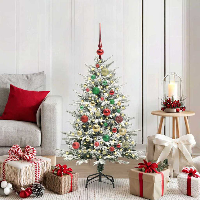 Artificial Pre-Lit Kerstboom Met Ballenset Groen 120 Cm