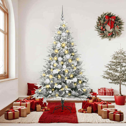 Artificial Pre-Lit Kerstboom Met Ballenset 120 Cm