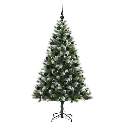 Kunstmatige Scharnierende Kerstboom Met Bedekte Sneeuw Warmwit