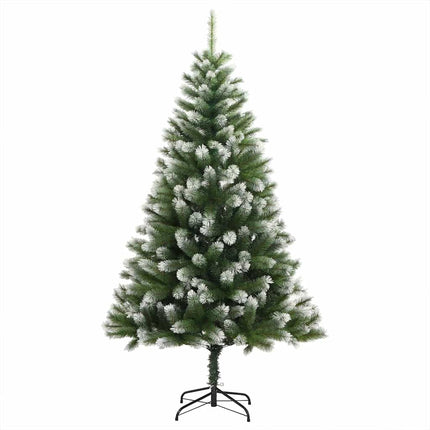 Kunstmatige Scharnierende Kerstboom Met Bedekte Sneeuw Warmwit