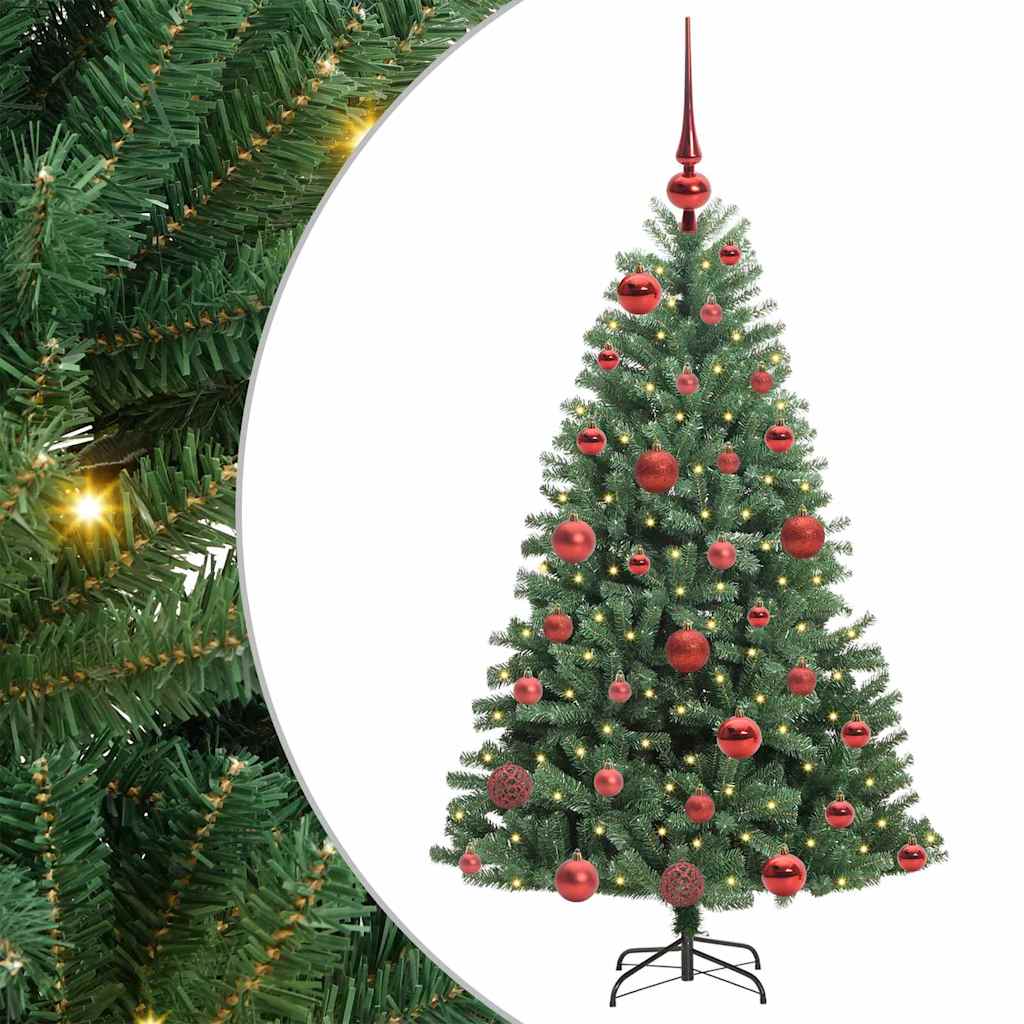 Kunstmatige Inklapbare Kerstboom Groen 120 cm PVC en Metaal