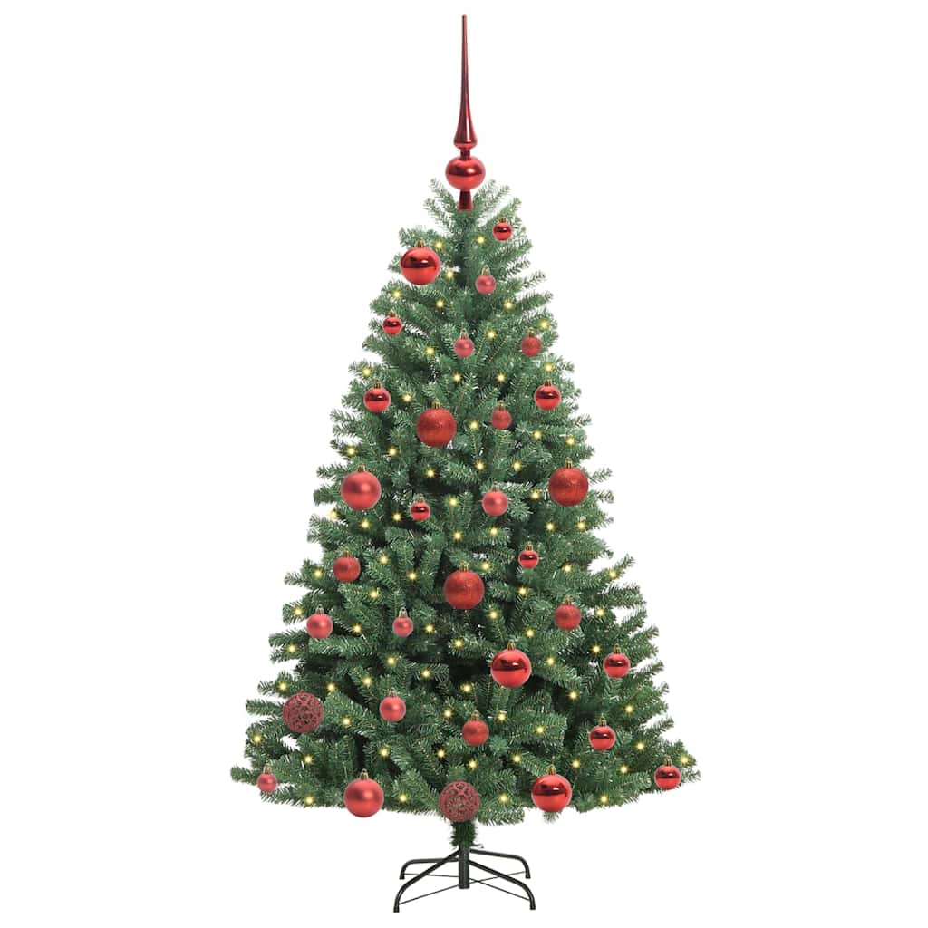 Kunstmatige Inklapbare Kerstboom Groen 120 cm PVC en Metaal