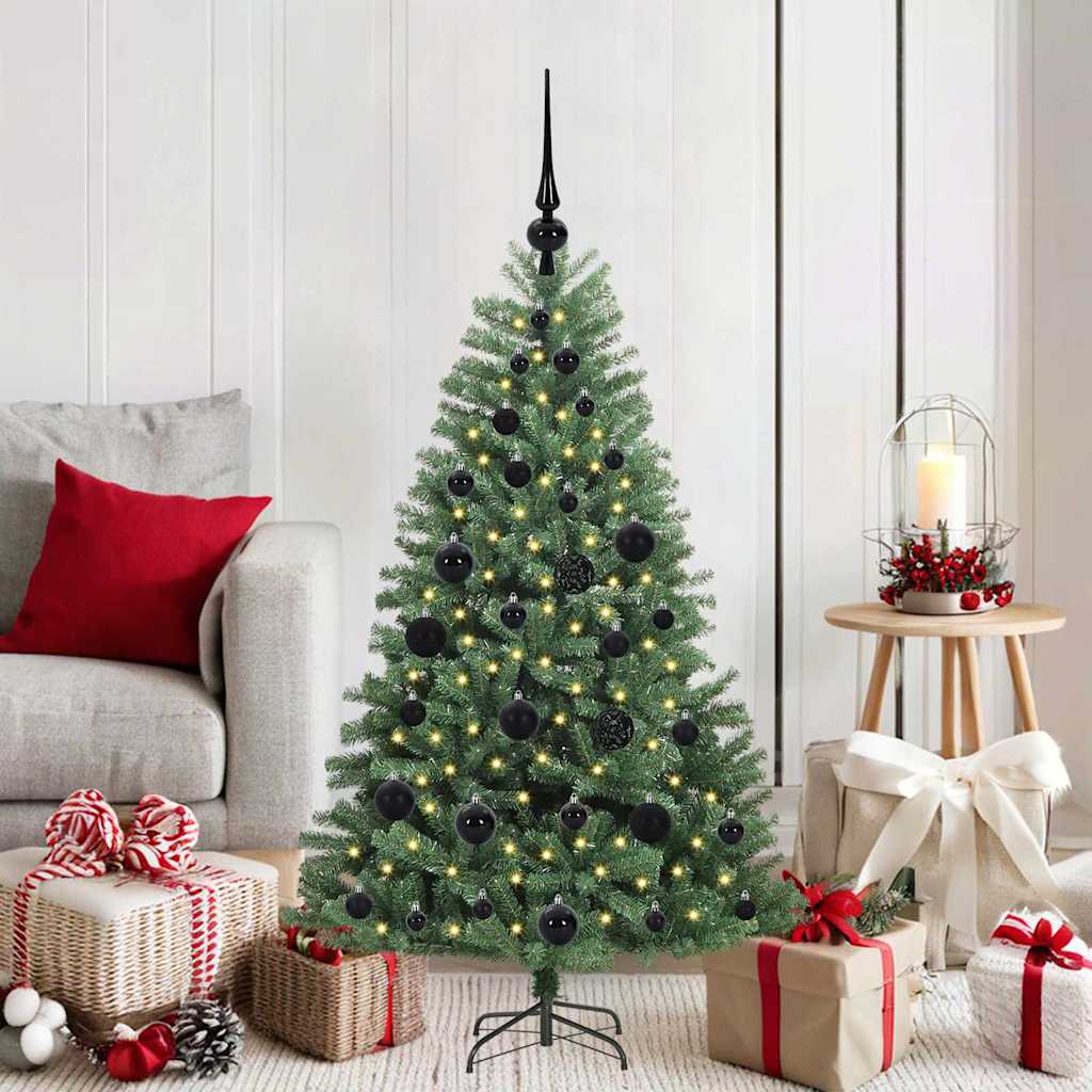 Kunstmatige Inklapbare Kerstboom Groen 120 cm PVC en Metaal
