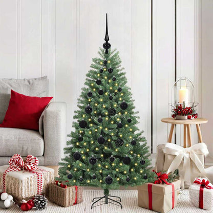 Kunstmatige Inklapbare Kerstboom Groen 120 cm PVC en Metaal