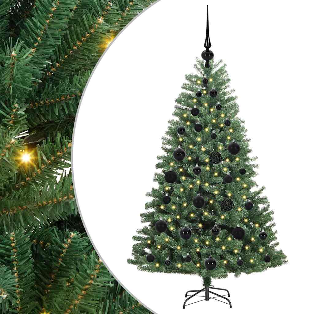 Kunstmatige Inklapbare Kerstboom Groen 120 cm PVC en Metaal