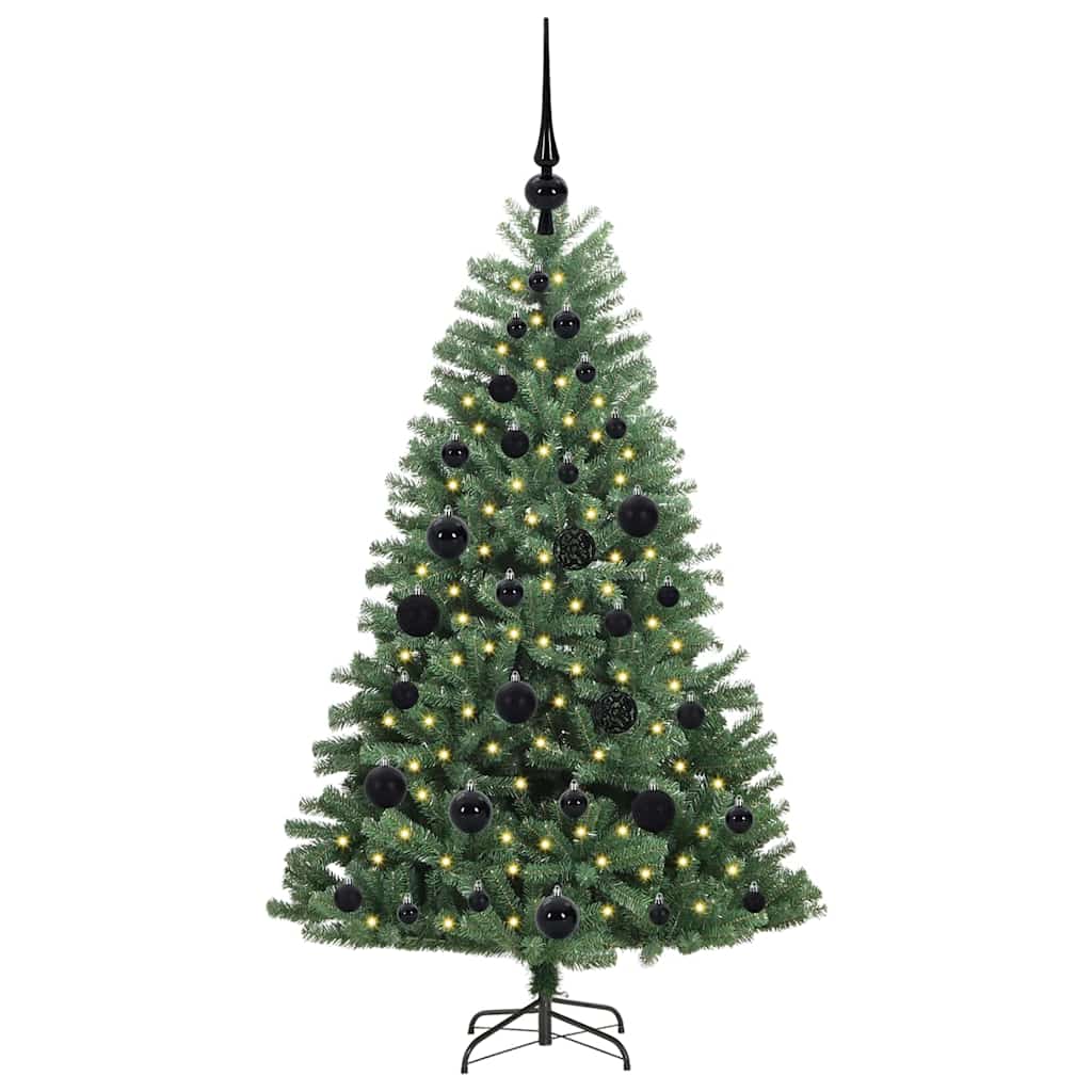 Kunstmatige Inklapbare Kerstboom Groen 120 cm PVC en Metaal