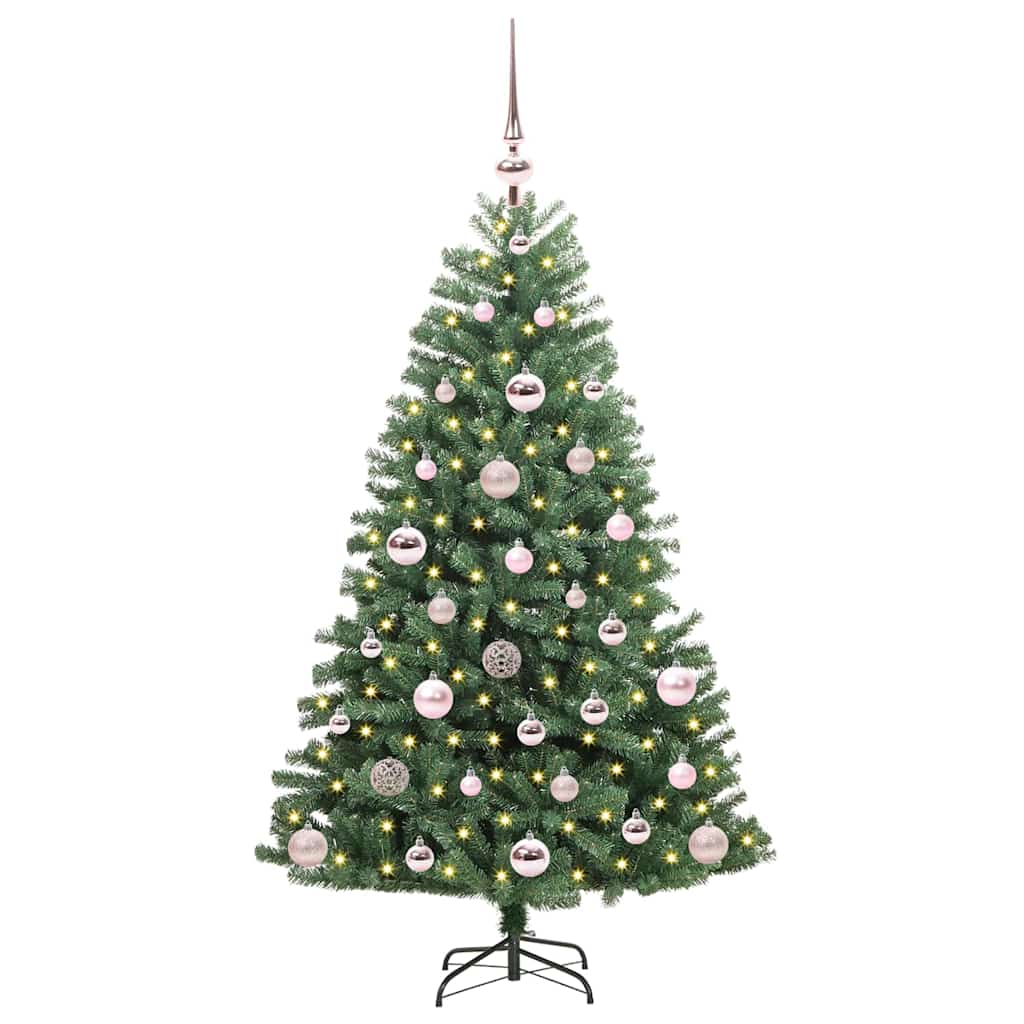 Kunstmatige Inklapbare Kerstboom Groen 120 cm PVC en Metaal