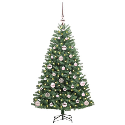 Kunstmatige Inklapbare Kerstboom Groen 120 cm PVC en Metaal