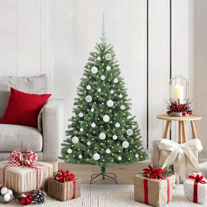 Kunstmatige Inklapbare Kerstboom Groen 120 cm PVC en Metaal
