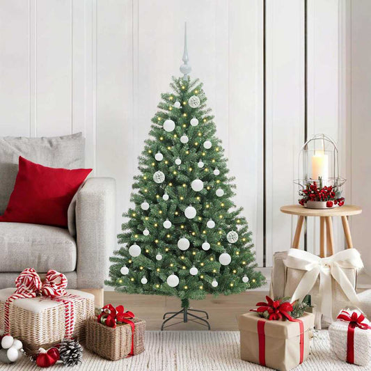 Kunstmatige Inklapbare Kerstboom Groen 120 cm PVC en Metaal