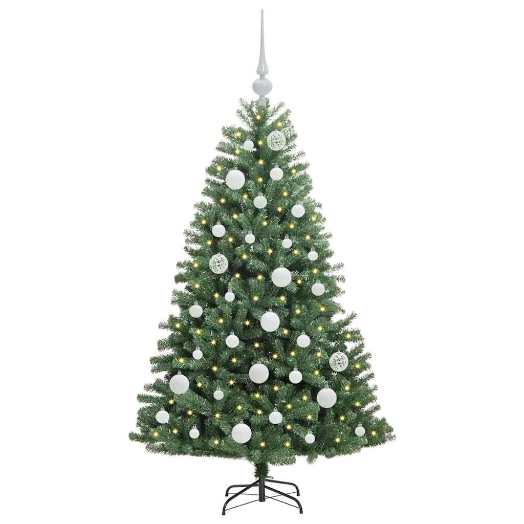 Kunstmatige Inklapbare Kerstboom Groen 120 cm PVC en Metaal