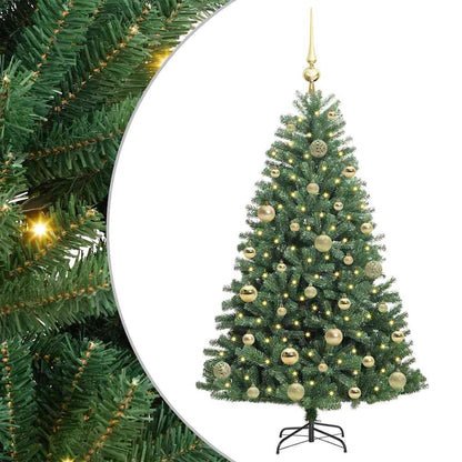 Kunstmatige Inklapbare Kerstboom Groen 120 cm PVC en Metaal