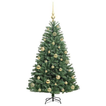 Kunstmatige Inklapbare Kerstboom Groen 120 cm PVC en Metaal