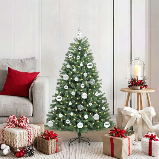 Kunstmatige Inklapbare Kerstboom Groen 120 cm PVC en Metaal