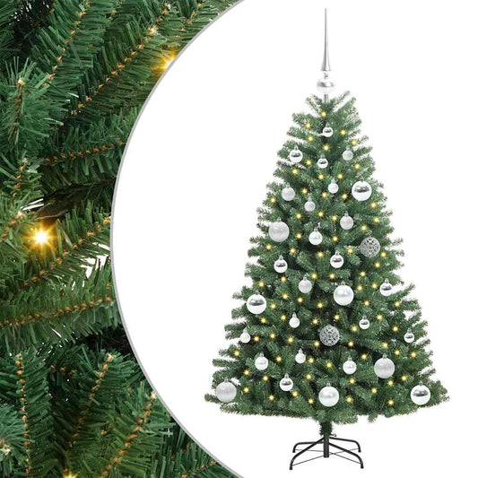 Kunstmatige Inklapbare Kerstboom Groen 120 cm PVC en Metaal