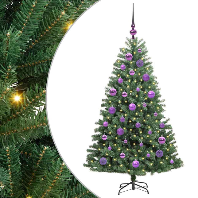 Kunstmatige Inklapbare Kerstboom Groen 120 Cm Pvc En Metaal