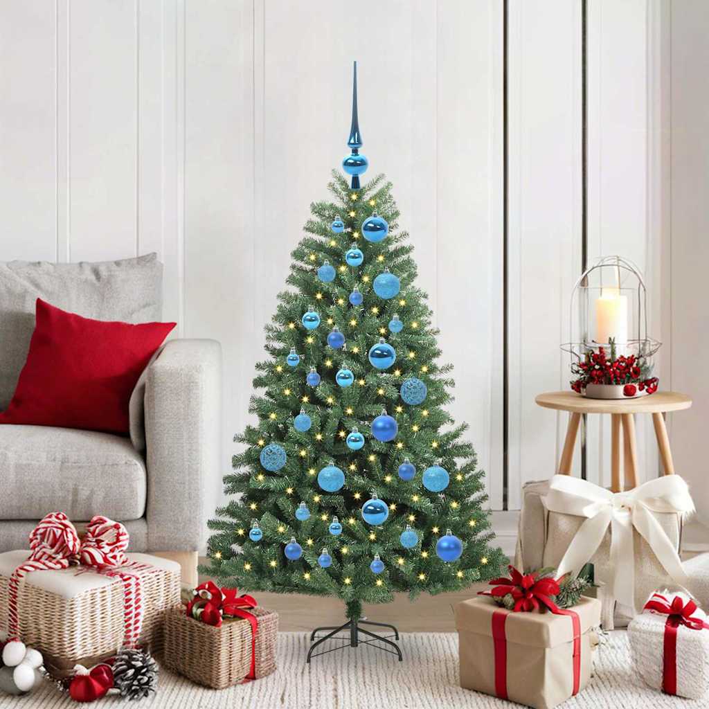Kunstmatige Inklapbare Kerstboom Groen 120 cm PVC en Metaal