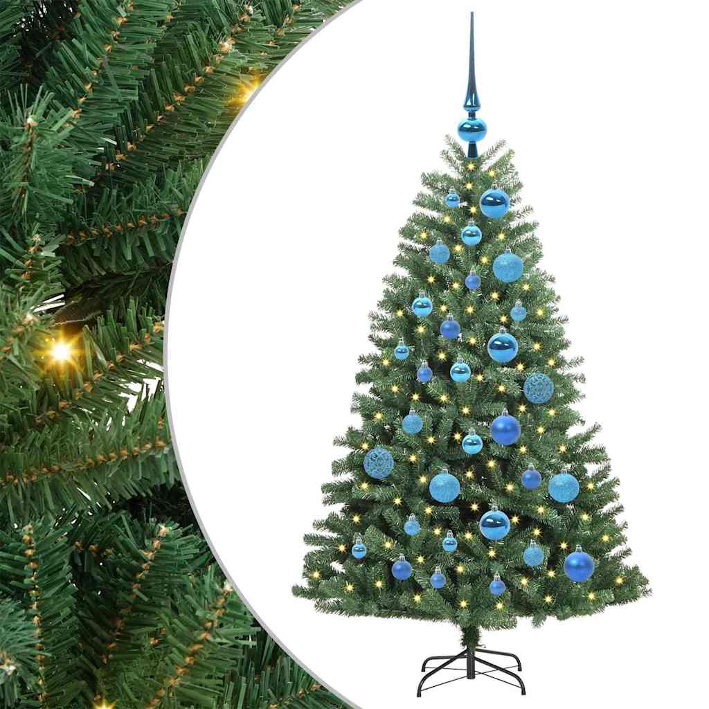 Kunstmatige Inklapbare Kerstboom Groen 120 cm PVC en Metaal