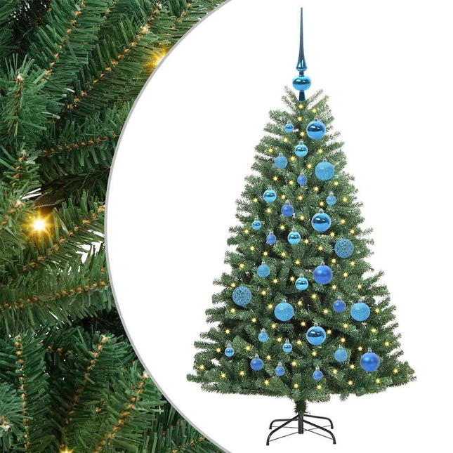 Kunstmatige Inklapbare Kerstboom Groen 120 Cm Pvc En Metaal