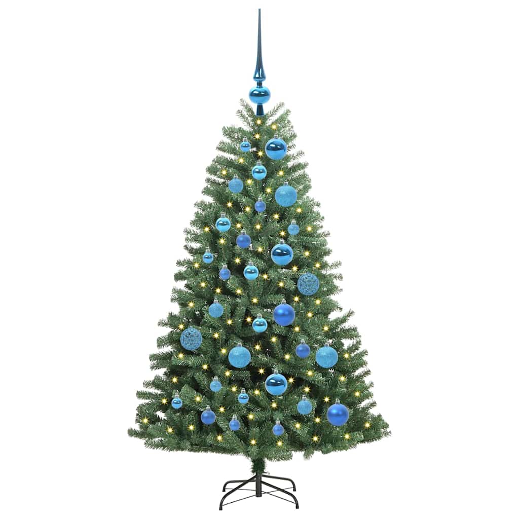 Kunstmatige Inklapbare Kerstboom Groen 120 cm PVC en Metaal