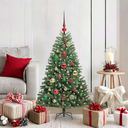 Kunstmatige Inklapbare Kerstboom Groen 120 cm PVC en Metaal