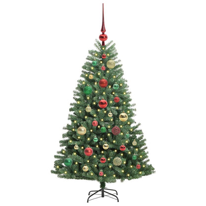 Kunstmatige Inklapbare Kerstboom Groen 120 cm PVC en Metaal