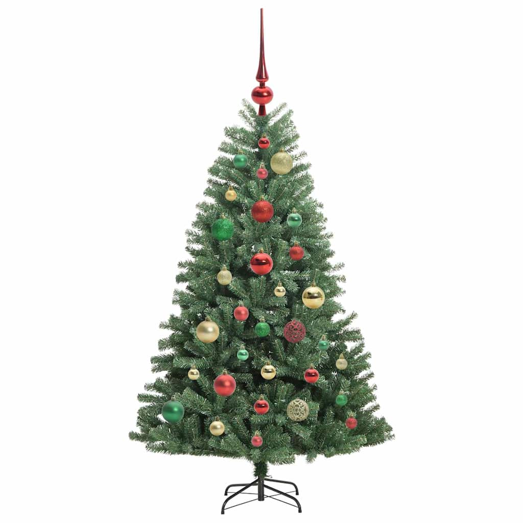 Kunstmatige Inklapbare Kerstboom Groen 120 cm PVC en Metaal