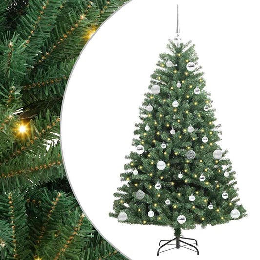 Kunstmatige Inklapbare Kerstboom Groen 150 cm PVC en Metaal