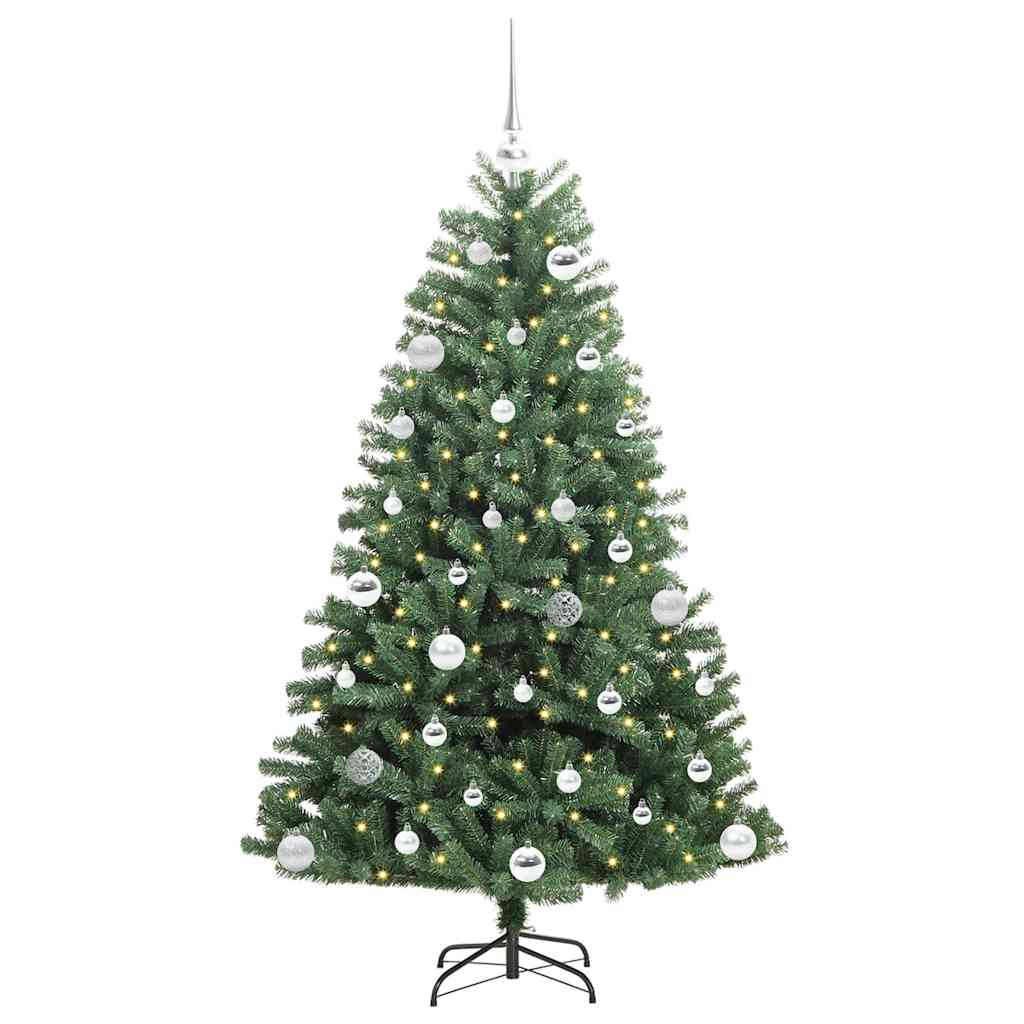 Kunstmatige Inklapbare Kerstboom Groen 150 cm PVC en Metaal