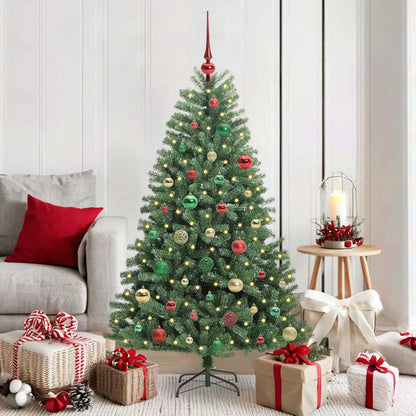 Kunstmatige Inklapbare Kerstboom Groen 150 cm PVC en Metaal