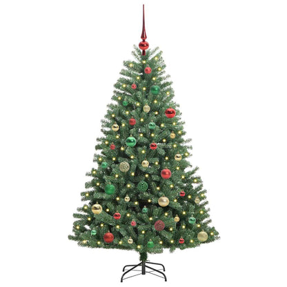 Kunstmatige Inklapbare Kerstboom Groen 150 cm PVC en Metaal