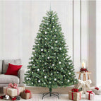 240 cm / Groen / met LED's &witte ballen