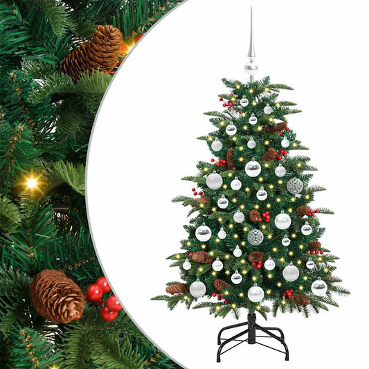 Kunstkerstboom Groen 120 cm PVC en Metaal en Plastic