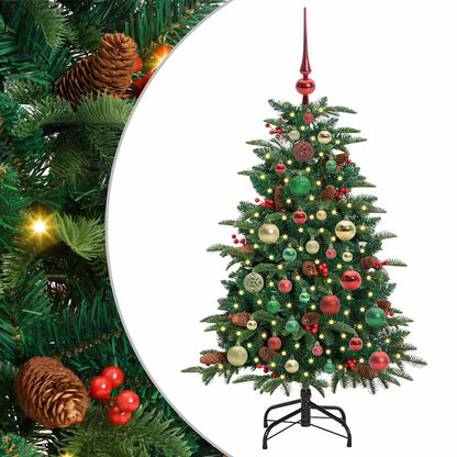 Kunstkerstboom Groen 120 cm PVC en Metaal en Plastic