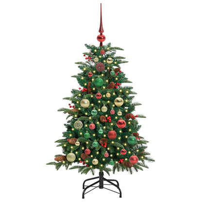 Kunstkerstboom Groen 120 cm PVC en Metaal en Plastic