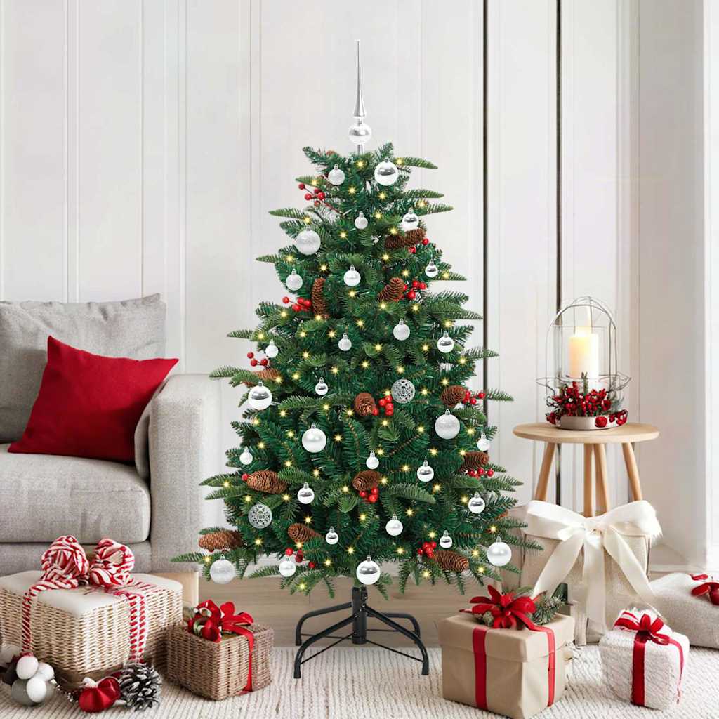 Kunstkerstboom Groen 150 cm PVC en Metaal en Plastic