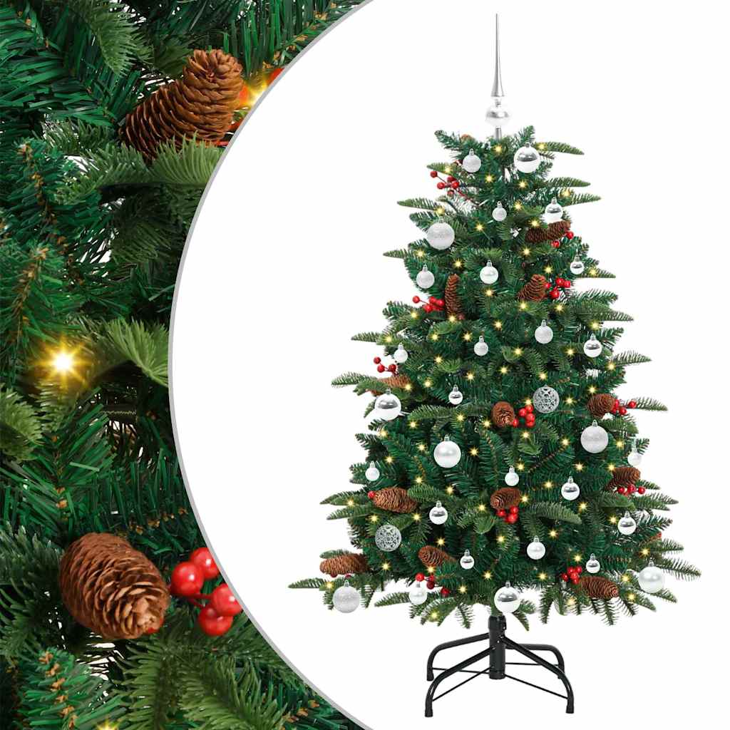 Kunstkerstboom Groen 150 cm PVC en Metaal en Plastic