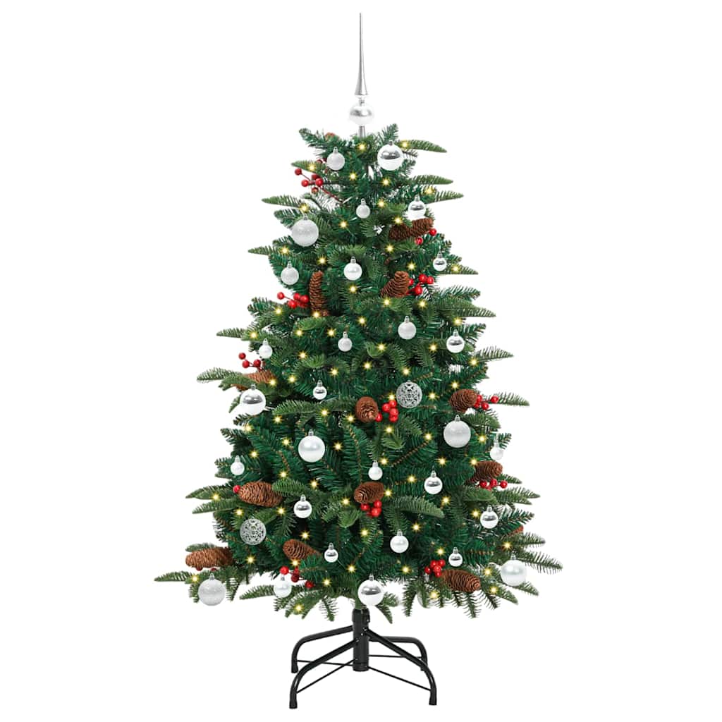 Kunstkerstboom Groen 150 cm PVC en Metaal en Plastic
