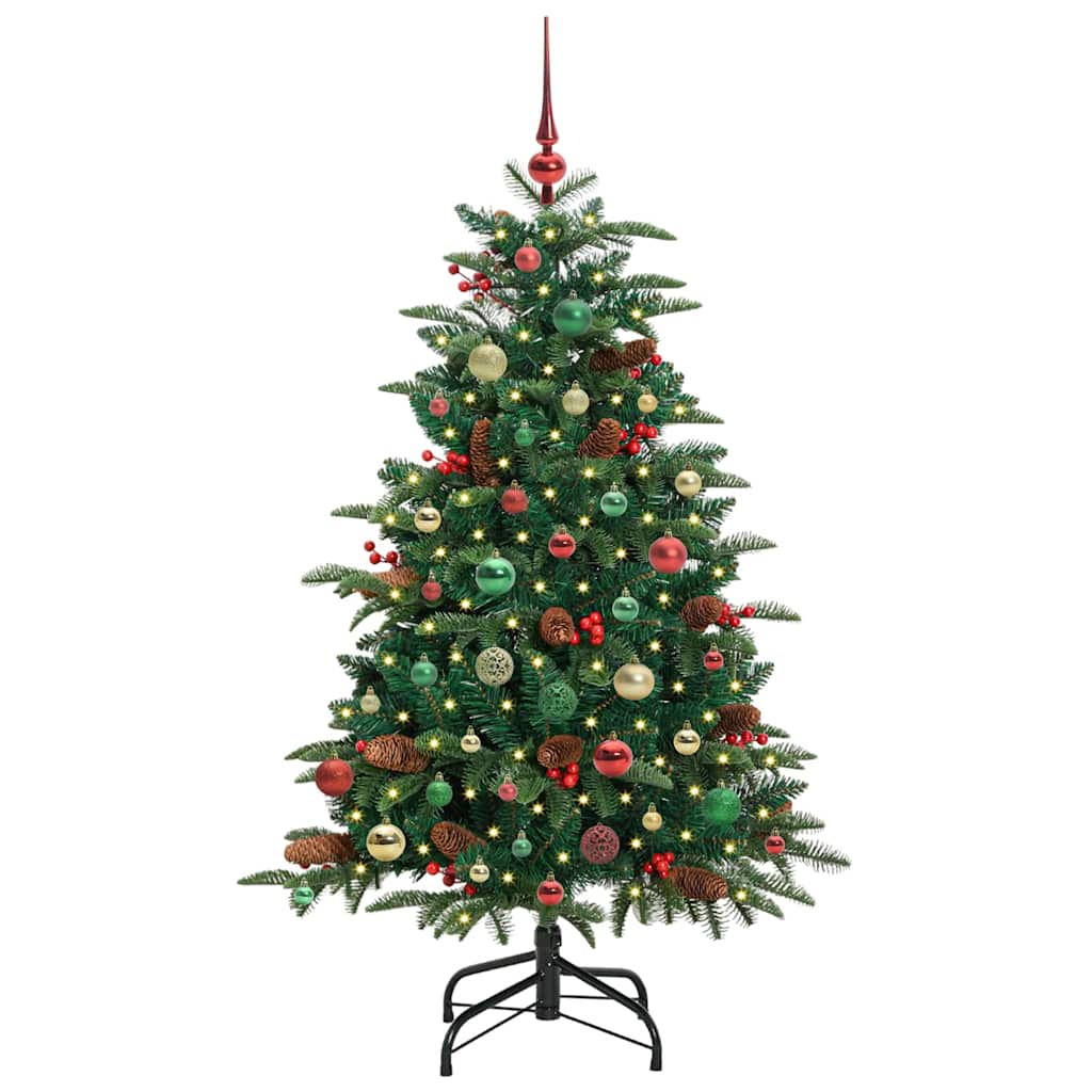Kunstkerstboom Groen 150 cm PVC en Metaal en Plastic