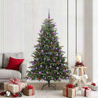 180 cm / met LED's en paarse ballen