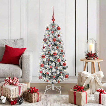Kunstmatige Inklapbare Kerstboom 150 Led's Groen En Wit