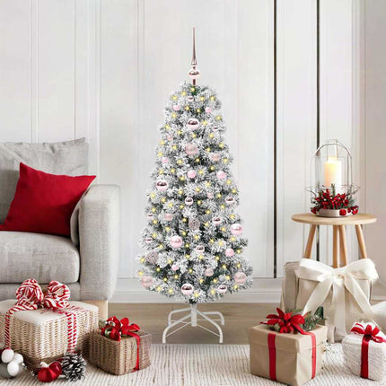 Kunstmatige Inklapbare Kerstboom 150 Led's Groen En Wit